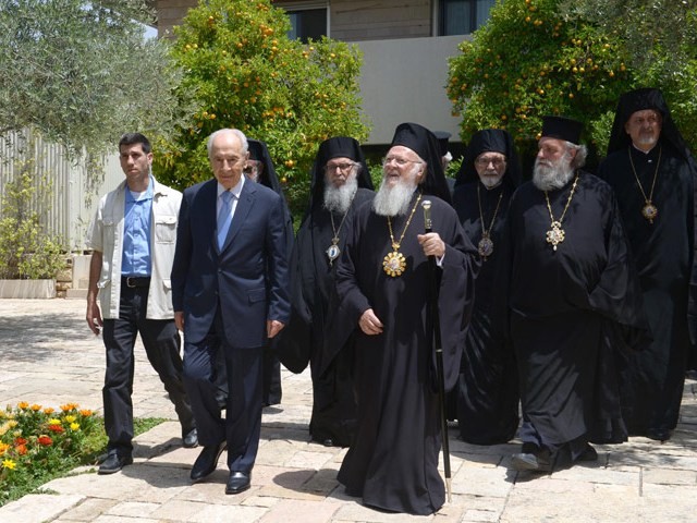 President Peres receives Ecumenical Patriarch of Constantinople Bartholomew I